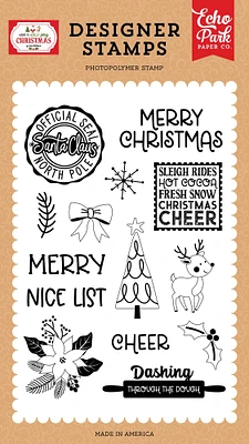 Echo Park Stamps-North Pole Official Seal, Have A Holly J