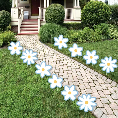 Big Dot of Happiness Daisy Flowers - Lawn Decorations - Outdoor Floral Party Yard Decorations