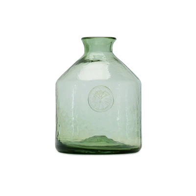 Melrose 6.75" Green Bottleneck Glass Vase