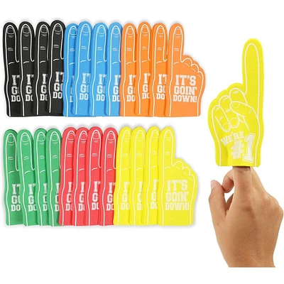 Mini Foam Fingers for Sports Events, It's Going Down, We’re 1 (5.5 in, 24 Pack)
