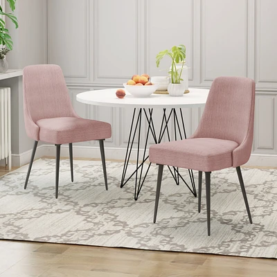 GDF Studio Ella Modern Fabric Dining Chairs (Set of 2)