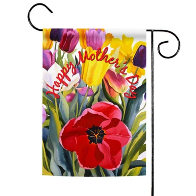 Toland Home Garden Red and Yellow Mothers Day Tulips Outdoor Garden Flag 18" x 12.5"
