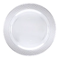 Party Central Club Pack of 120 Clear Pebble Plastic Disposable Plates 10"