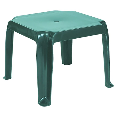Luxury Commercial Living Set of 2 Green Patio Stackable Square Side Tables 16"