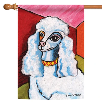 Toland Home Garden Pawcasso Poodle Outdoor House Flag 40" x 28"