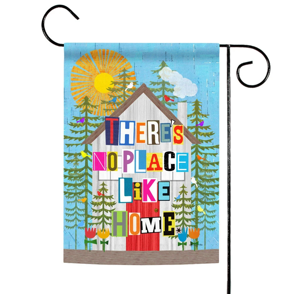 Toland Home Garden Blue and White There's No Place Like Home Outdoor Garden Flag 18" x 12.5"