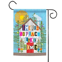 Toland Home Garden Blue and White There's No Place Like Home Outdoor Garden Flag 18" x 12.5"