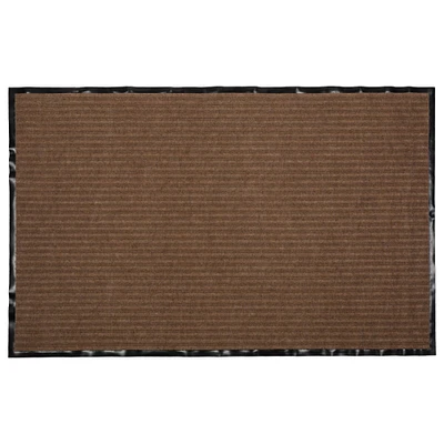 Contemporary Home Living 30" Brown and Black Ribbed Design Utility Mat