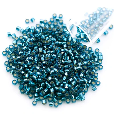 Miyuki Delica Seed Bead 11/0 Silver Lined Dark Turquoise