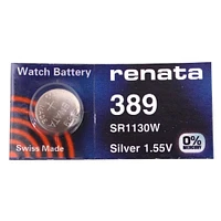 Renata Watch Battery Swiss Made Renata 389 or SR1130SW Or AG10 1.5V (10 Batteries, 389 or SR 1130 SW)