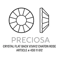 Preciosa Crystal VIVA12 Flat Back Rhinestone 6.5mm (SS30) Jonquil AB (Package of 20)