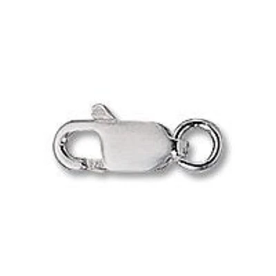 JewelrySupply Lobster Clasp 10x4mm w/Open Ring Sterling Silver (1-Pc)