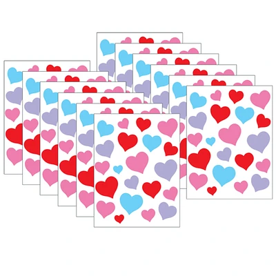 Charming Hearts Stickers, 120 Per Pack, 12 Packs