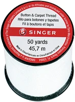 SINGER Button & Carpet Thread 50yd-White