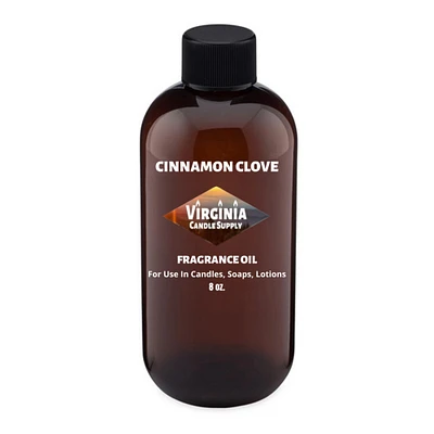 Cinnamon Clove Fragrance Oil (8 oz Bottle) for Candle Making, Soap Making, Tart Making, Room Sprays, Lotions, Car Fresheners, Slime, Bath Bombs, Warmers…