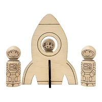 Astronaut and Spaceship Peg Doll Set by Pegsies™