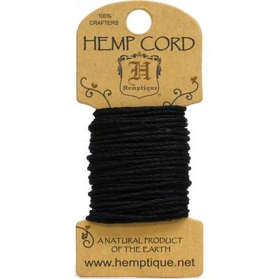 Hemptique Hemp Cord 20Lb 20'-Black