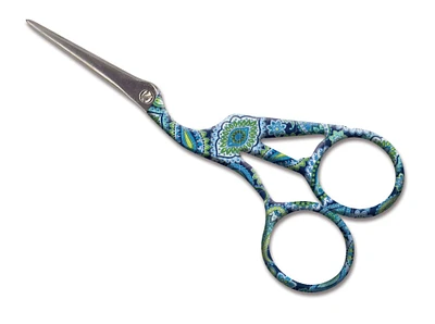 Janlynn Embroidery Scissors 4.625"-Blue Paisley