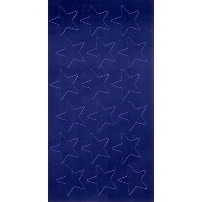 Presto-Stick Foil Star Stickers, 1/2", Blue, Pack Of 250