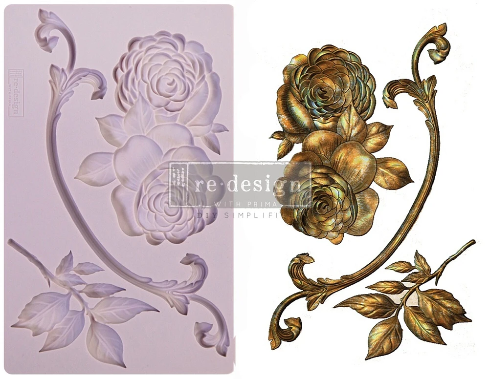 Prima Marketing Re-Design Mould 5"X8"X8mm-Victorian Rose