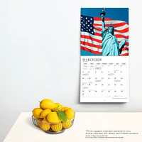 Stars and Stripes | The American Flag | 2024 12 x 24 Inch Monthly Square Wall Calendar | Sticker Sheet | StarGifts | USA United States of America