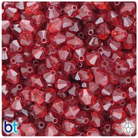 BeadTin Transparent 8mm Faceted Bicone Plastic Craft Beads (200pcs