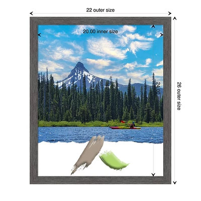 Pinstripe Plank Grey Thin Picture Frame, Photo Frame