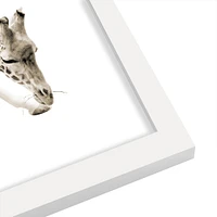 Beige Giraffe  by Wall + Wonder  Framed Print - Americanflat