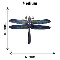 Dragonfly Metal Wall Art Blue