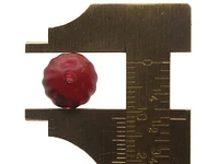 30 11mm Round Red Textured Vintage Plastic Beads