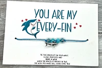 You are my Every-Fin wish bracelet-Shark charm bracelet for