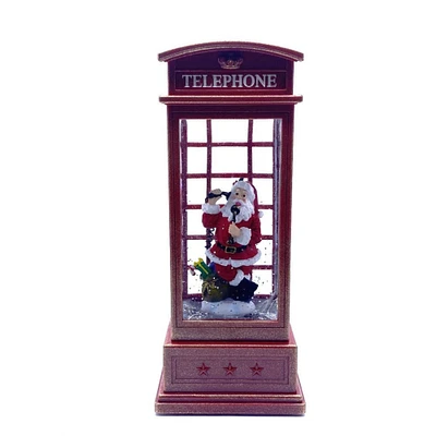 Snow Globe Santa inside Telephone Booth