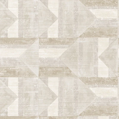 Tempaper & Co. Quilted Patchwork Peel and Stick Wallpaper, Ash and Stone, 28 sq. ft.