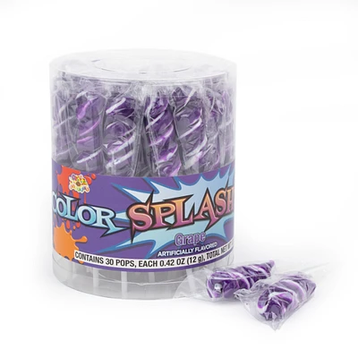30 Pcs Purple Twisty Pops Lollipops Grape Candy