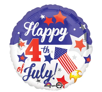 17-Inch Happy 4Th Of July Balloon
