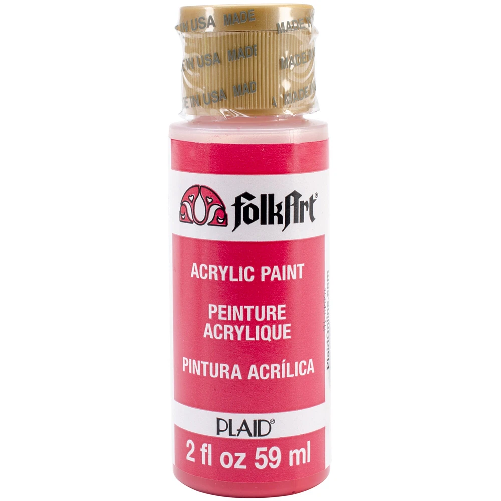 Folkart Acrylic Paint 2Oz-Apple Red