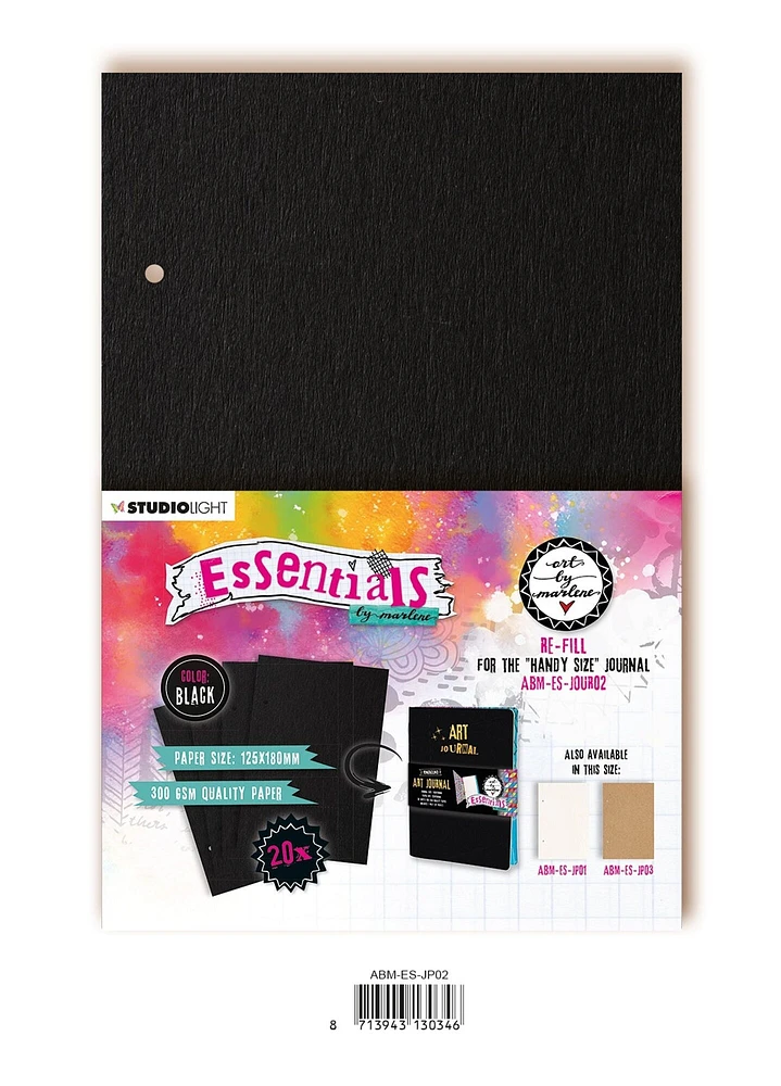 Studio Light ABM Journal Pages For ABM-ES-JOUR02 Black Essentials 125x180x8mm 20 SH nr.02