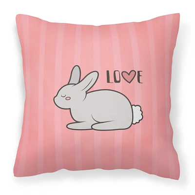 "Caroline's Treasures BB7476PW1818 Nursery Love Bunny Rabbit Fabric Decorative Pillow patio-furniture-pillows, Multicolor"