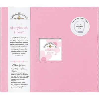 Doodlebug Storybook D-Ring Album 12"X12"-Cupcake