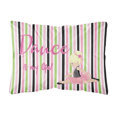 "Caroline's Treasures BB5395PW1216 Ballet Dance is my Life Blonde Canvas Fabric Decorative Pillow, 12Hx16W"", Multicolor"