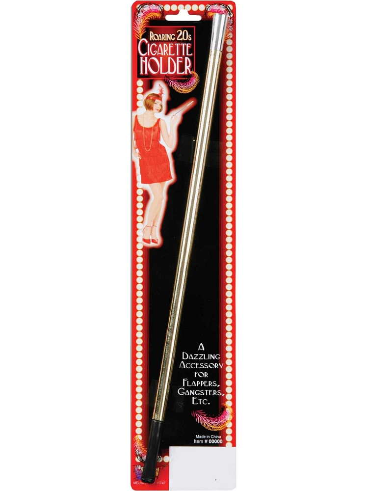 Roaring 20s Flapper Girl Costume Gold Plated Long Cigarette Holder