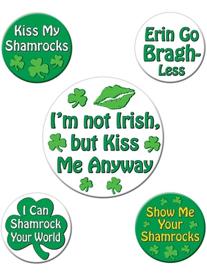Saint Patrick's Day Sexual Innuendo Buttons Costume Accessory