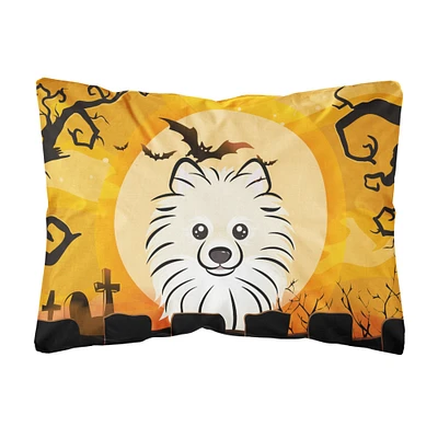 "Caroline's Treasures BB1765PW1216 Halloween Pomeranian Fabric Decorative Pillow, Large, Multicolor"