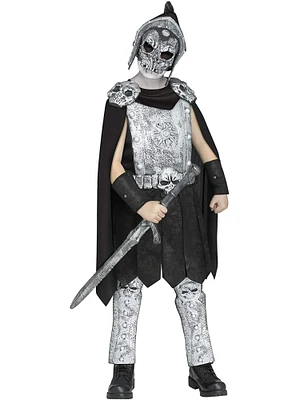 Undead Roman Skull Gladiator Boy's Costume