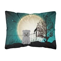 "Caroline's Treasures BB2249PW1216 Halloween Scary Glen of Imal Grey Canvas Fabric Decorative Pillow, 12"" H x 16"" W, Multicolor"