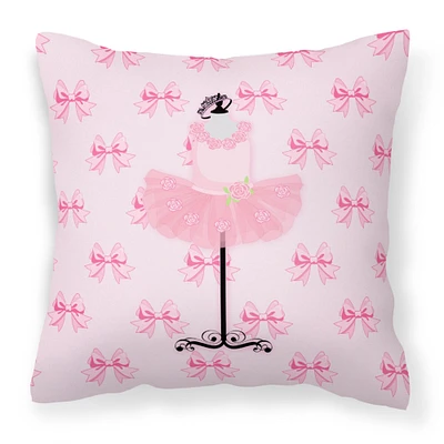 "Caroline's Treasures Ballerina Recital Attire Fabric Decorative Pillow, 14Hx14W, Multicolor"