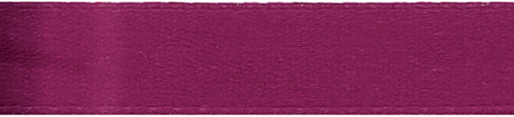 Offray Single Face Satin Ribbon 7/8"X18'-Wine