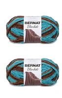 Bernat Blanket Mallard Wood Yarn - 2 Pack of 300g/10.5oz - Polyester - 6 Super Bulky - 220 Yards - Knitting/Crochet