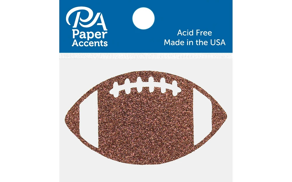 Glitter Shape 6pc Football Bronze