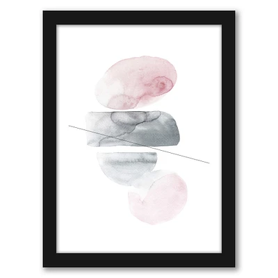 Gray And Pink Shapes by Tanya Shumkina Frame  - Americanflat